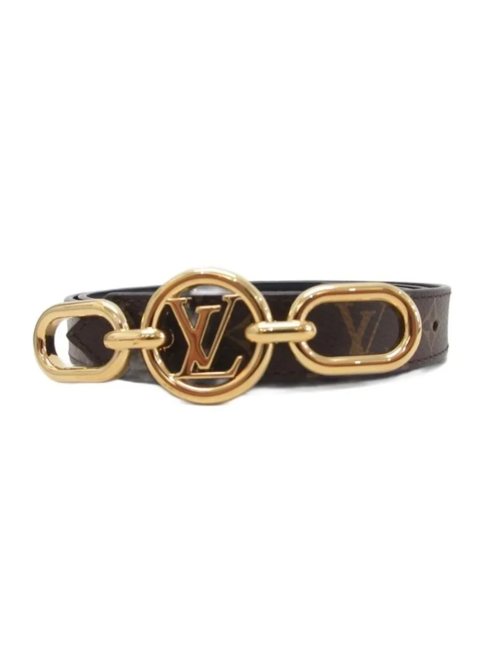 Louis Vuitton Belt LV Circle Prime 20 Reversible Monogram Logo Gold All Over